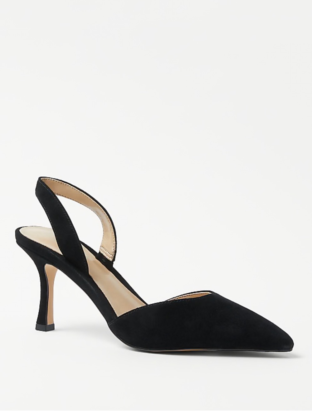 BLACK SUEDE SLINGBACKS